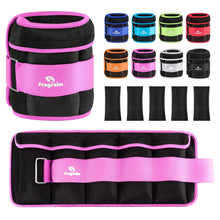 Load image into Gallery viewer, Adjustable Ankle Weights 1-5 LBS Pair with Removable Weight for Jogging, Gymnastics -Purple