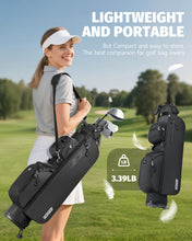 Load image into Gallery viewer, Findway 3 Way Small Golf Bag, Lightweight Pitch and Putt Golf Bag with Stand, Hard Shell Reinforced Base, Par 3 Golf Stand Bag for Extra Storage in a Smaller Size, Golf Gifts for Men and Women