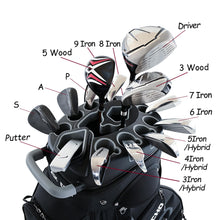 Load image into Gallery viewer, ASK ECHO T-Lock 3.0 Golf Cart Bag, Quiet 14-Way Full-Length Divider (Black)