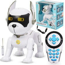 Load image into Gallery viewer, Top Race Robot Dog - Interactive RC Dog Toy with Gesture & Adventure Modes, Programming Treats, Rechargeable - White
