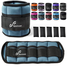 Load image into Gallery viewer, Sportneer Adjustable Ankle Weights 1 Pair 2 4 6 8 10 Lbs Leg Weight Straps -Dark Blue