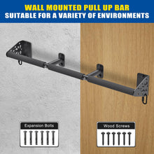 Load image into Gallery viewer, Kipika Heavy Duty Wall Mounted Pull Up Bar (36" Straight Type & Foam-padded Handles)