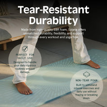 Load image into Gallery viewer, Retrospec Solana Yoga Mat 1" Thick w/Nylon Strap for Men & Women - Non Slip Exercise Mat for Home Yoga, Pilates, Stretching, Floor & Fitness Workouts, Blue Mist