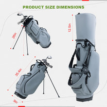 Load image into Gallery viewer, uniHimal Premier 14-Way Golf Stand Bag, Lightweight Leather Classic Gray