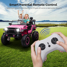 Load image into Gallery viewer, 24V 2 Seater Kids Ride On Car, 4 Wheeler Truck Ride On Toys for Big Kids with 5.5MPH Max Speed, Remote Control, Pink