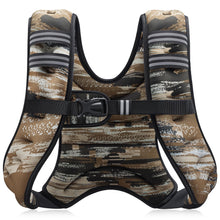 Load image into Gallery viewer, ZELUS Weighted Vest, 6lb/8lb/12lb/16lb/20lb/25lb/30lb Weight Vest for Men Women with Storage Pocket Reflective Strips for Strength Training Running Muscle Building, Brushstroke Sand Camo (12 lb)