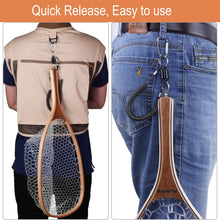 Load image into Gallery viewer, PLUSINNO Fly Fishing Net with Wooden Frame and Magnetic Release, Soft Rubber Mesh for Trout and Bass Catch and Release