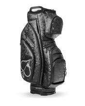 Load image into Gallery viewer, Pins & Aces Cart Bag Black Camo - 15-Way, Full Length Dividers, Single Strap - Velvet Lined