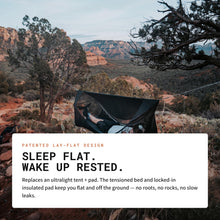 Load image into Gallery viewer, Haven Tents Lay Flat Hammock Tent - Waterproof Camping Hammock with Mosquito Net, Insulated Pad and Rainfly - Haven Tent, Haven XL, Haven Safari (Black, Spectre - 80"x30")