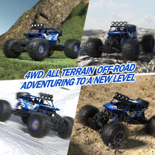 Load image into Gallery viewer, 1:10 Amphibious 4WD Large RC Cars, IPX6 Waterproof 30 Km/h Remote Control Car Gifts for Kids 4X4 Off-Road RC Rock Crawler