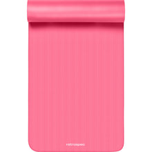 Load image into Gallery viewer, Retrospec Solana Yoga Mat 1" Thick w/Nylon Strap for Men & Women - Non Slip Exercise Mat for Home Yoga, Pilates, Stretching, Floor & Fitness Workouts - Pink Dahlia