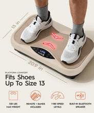 Load image into Gallery viewer, REVO Wave Board with Red Light Therapy | Vibration Plate for Lymphatic Drainage with Bluetooth Speakers, Resistance Bands, Remote | Exercise Machine for Full Body Workout Platform | 330 Lbs Capacity