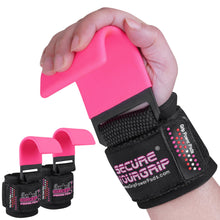 Load image into Gallery viewer, Weight Lifting Hooks Heavy Duty PRO Lifting Wrist Straps (Classic Pink, Women-Wrist Size Small/Medium)