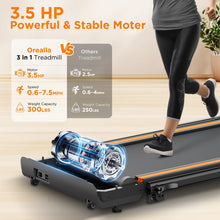 Load image into Gallery viewer, Walking Pad with 12% Incline, Under Desk Walking Pad Treadmill - Orange