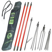 Load image into Gallery viewer, SINGMATOOLS Spearfishing Pole Hawaiian Sling Fishing Spear Set Fiberglass Pole Spear Harpoon Spearfishing Gear (Orange)
