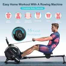 Load image into Gallery viewer, Rowing Machine,Wenoker Magnetic Rower Machine for Home - Blue App