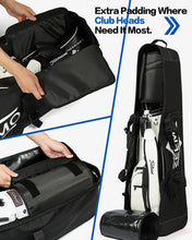 Load image into Gallery viewer, ZEEMO Full-Open Golf Travel Bag for Airlines, Wheeled Club Carrier Bag