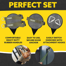 Load image into Gallery viewer, Tribe Lifting Resistance Bands for Working Out Men and Women - Set of 5 Pull Up Bands for Strength Training, Exercise Bands with Handles, Door Anchor and Bar Options for Home Gym
