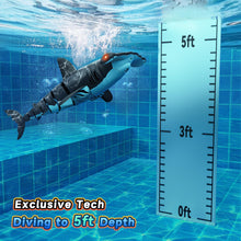Load image into Gallery viewer, Remote Control Shark Toys High Simulation, Summer Water Toys for Kids, Ideal Gifts for Boys Ages 6+, Party Fun Games for Pool & Bath (Gray)