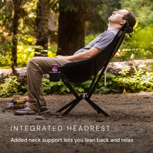 Load image into Gallery viewer, CLIQ EpiQ High Back Camping Chair with Pillow, Portable Folding, Black