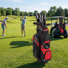 Load image into Gallery viewer, Tangkula Golf Cart Bag with 14-Way Full Length Dividers (Red)