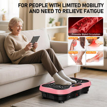 Load image into Gallery viewer, Vibration Plate Exercise Machine, 130 Levels Shake Fitness Vibrating Platform for Lymphatic Drainage Weight Loss, Bluetooth Fat Burner for Women Men, Pink
