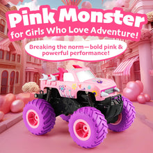 Load image into Gallery viewer, 1:16 Waterproof Pink RC Monster Truck Toys Amphibious Remote Control Car Pickup 4WD All-Terrain Toy Gift for Girls