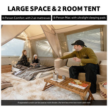 Load image into Gallery viewer, Naturehike Village Lite Camping Tent, 60S Easy Setup Instant Tents for Camping, Double Layer 4/8 Person Tent with with Full Rainfly