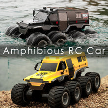 Load image into Gallery viewer, Amphibious RC Truck 1: 12 8WD, 2.4G Off Road Waterproof Large Remote Control Car for Boys, All Terrain RC Car Toys-Black