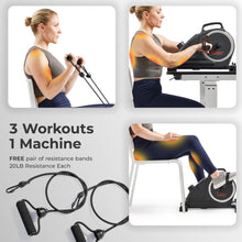 Load image into Gallery viewer, Sunny Health & Fitness Magnetic Compact Under-Desk Mini Exercise Bike - Dary Gray