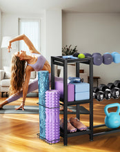 Load image into Gallery viewer, FHXZH 3-Tier Dumbbell Rack Stand Only - Adjustable Weight Rack for Home Gym -(Black)