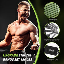 Load image into Gallery viewer, WHATAFIT Resistance Bands, Exercise Bands,Resistance Bands for Working Out, Work Out Bands with Handles for Men and Women Fitness, Strength Training Home Gym Equipment Green