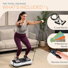 Load image into Gallery viewer, Lifepro Waver Vibration Plate Exercise Machine – High-Intensity Vibration Plate for Lymphatic Drainage – Full-Body Workout Vibrating Platform with Loop Bands – Fitness Equipment for Strength & Toning