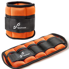 Load image into Gallery viewer, Adjustable Ankle Weights, 4.6 kg Sportneer 1 Pair Wrist Weights Arm Leg Weight Straps -Orange