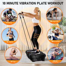 Load image into Gallery viewer, GLYLF Vibration Plate Exercise Machine, 130 Levels Full Body Workout Vibrating Plate for Lymphatic Drainage Weight Loss, 450 Lbs Capacity Shake Platform with Resistance Bands Bluetooth for Women Men