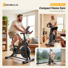 Load image into Gallery viewer, NEWBULIG Exercise Bike with APP, Stationary Bikes for Home-Black Blue