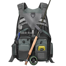 Load image into Gallery viewer, Gonex Fly Fishing Vest for Men Women, Trout, Adjustable Size, 18 Pockets