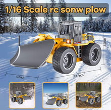 Load image into Gallery viewer, Snow Plow 1/18 RC Front Loader Tractor 2.4Ghz Construction Vehicles with Light & Sound for Kids