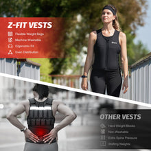 Load image into Gallery viewer, ZELUS Weighted Vest Woman, Adjustable Weighted Vest 1-10lb/ 1-15lb with Removable Z-Fit Soft Iron Weights, for Weight Loss Running Walking Rucking Strength Training, Reflective & Pocket Design