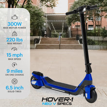 Load image into Gallery viewer, Foldable Electric Scooter with 250W Rated Brushless Motor, 15mph Max Speed, 6.5” Wheels, 9 Mile Range Commuting Scooter for Kids & Teens