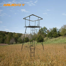 Load image into Gallery viewer, Muddy 12' Quad Pod Ladder Stand with Large 57 x 57 Platform & Hunting Blind