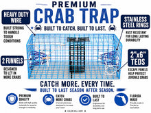 Load image into Gallery viewer, OceanBuilt Florida Blue Crab Trap & Crab Pot, Crab Net Alternative, Medium