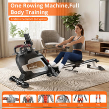 Load image into Gallery viewer, pooboo Rowing Machines for Home - Wood-Yellow