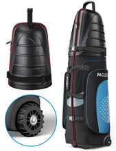 Load image into Gallery viewer, Golf Travel Bags for Airlines with Wheels, Hard Case Top and 1680D Heavy Duty Oxford Protect Golf Clubs, Lightweight and Easy to Maneuver, Black, Red and Blue