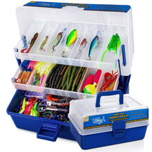 Load image into Gallery viewer, Vipfish Large 3-Layer Fishing Tackle Box Lures with Tackle Included 448 Pcs