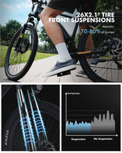 Load image into Gallery viewer, Racer Electric Bike for Adults - 21-Speed Mountain Lightweight Ebike with Peak 750W 22MPH Brushless Motor, Black