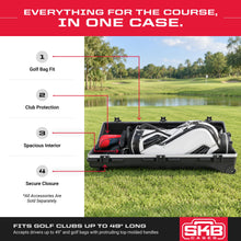 Load image into Gallery viewer, SKB Staff ATA Hard Shell Plastic Golf Travel Case for Cart Bags with Wheels