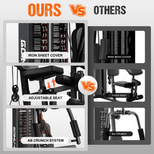 Load image into Gallery viewer, GOIMU Home Gym, M1 Workout Station with 140LBS Weight Stack, 54lbs Adjustable Dumbbells