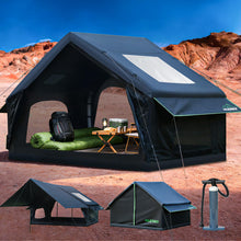 Load image into Gallery viewer, Inflatable Tent with Skylight & Awning,Blow Up Tents for Camping,Hot Tent