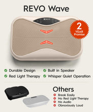 Load image into Gallery viewer, REVO Wave Board with Red Light Therapy | Vibration Plate for Lymphatic Drainage with Bluetooth Speakers, Resistance Bands, Remote | Exercise Machine for Full Body Workout Platform | 330 Lbs Capacity